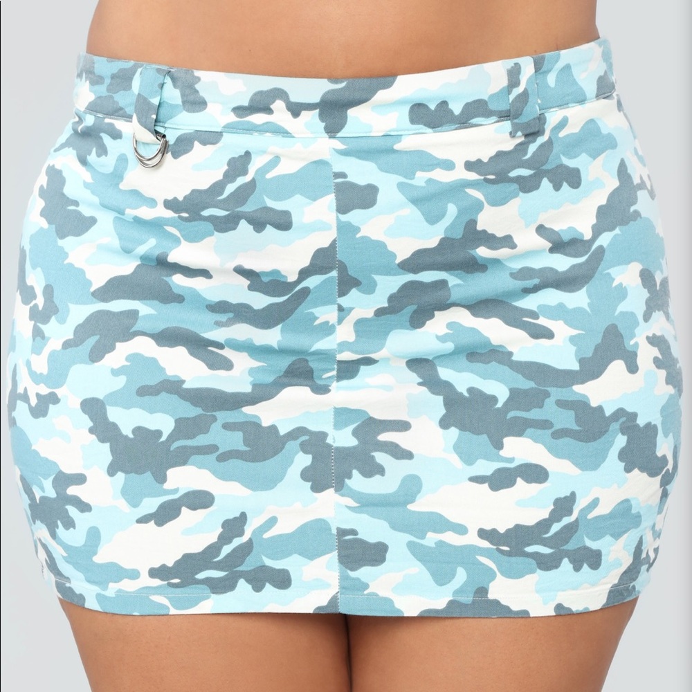 New wave camo skirt